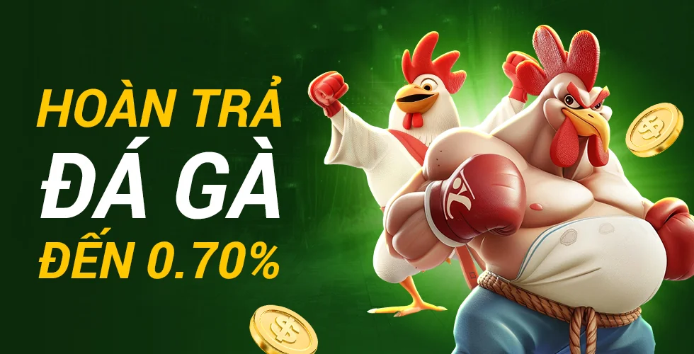 Hoàn trả đá gà đến 0,70%
